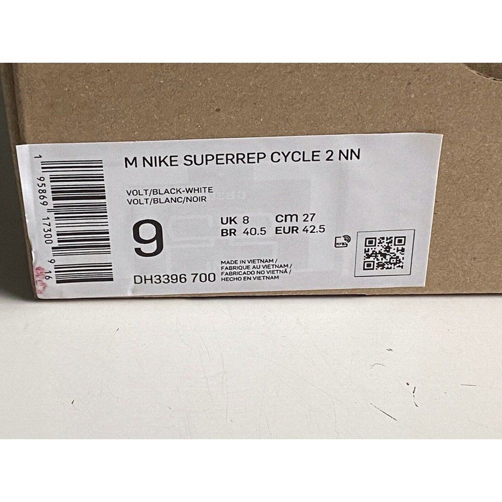 Nike Superrep Cycle 2 NN Men's Size 9 Volt Black-White DH3396-700 NEW - Picture 2 of 15